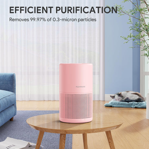 Fulminare pink purifier, filter inside, easy replacement.