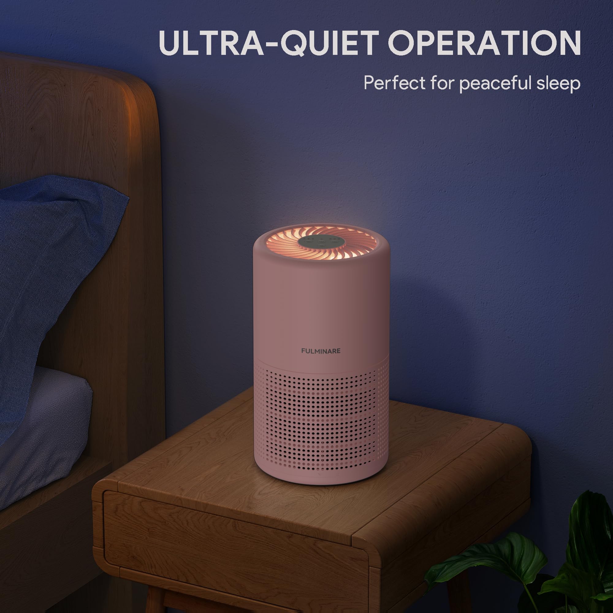 Fulminare pink purifier, packaging opened, ready to set up.