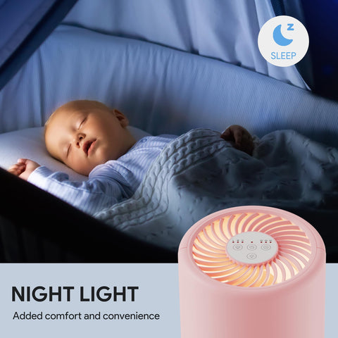 Fulminare pink purifier, in-room use, ideal for home or office.