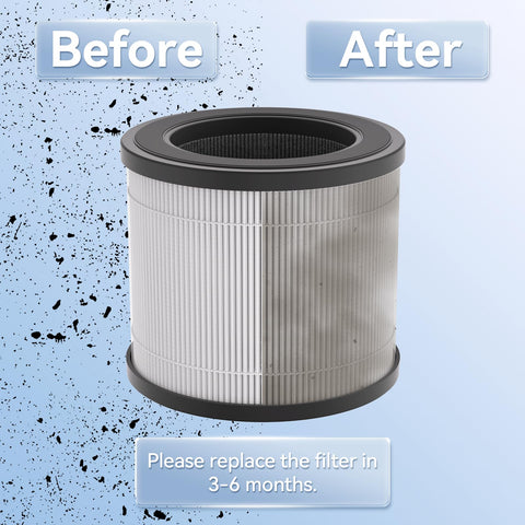 Fulminare H13 HEPA filter captures 0.01 microns for smoke and pollen.