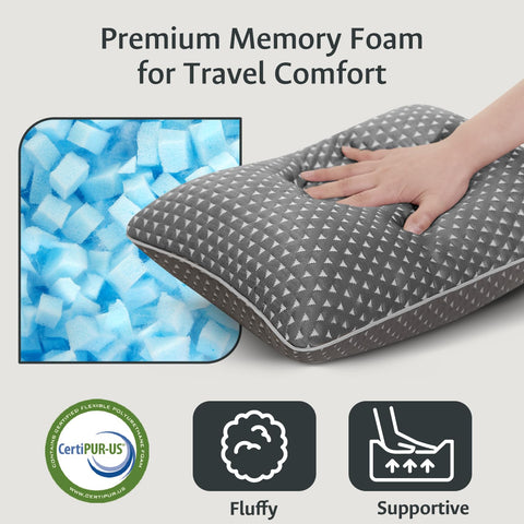 FulOcean memory foam shredded filling provides adaptive neck and head support.
