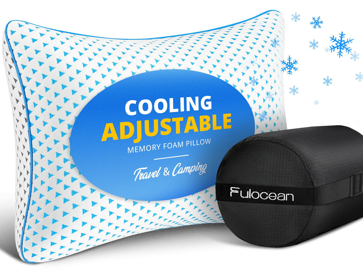 Fulocean small cooling travel pillow ready for quick setup on the go