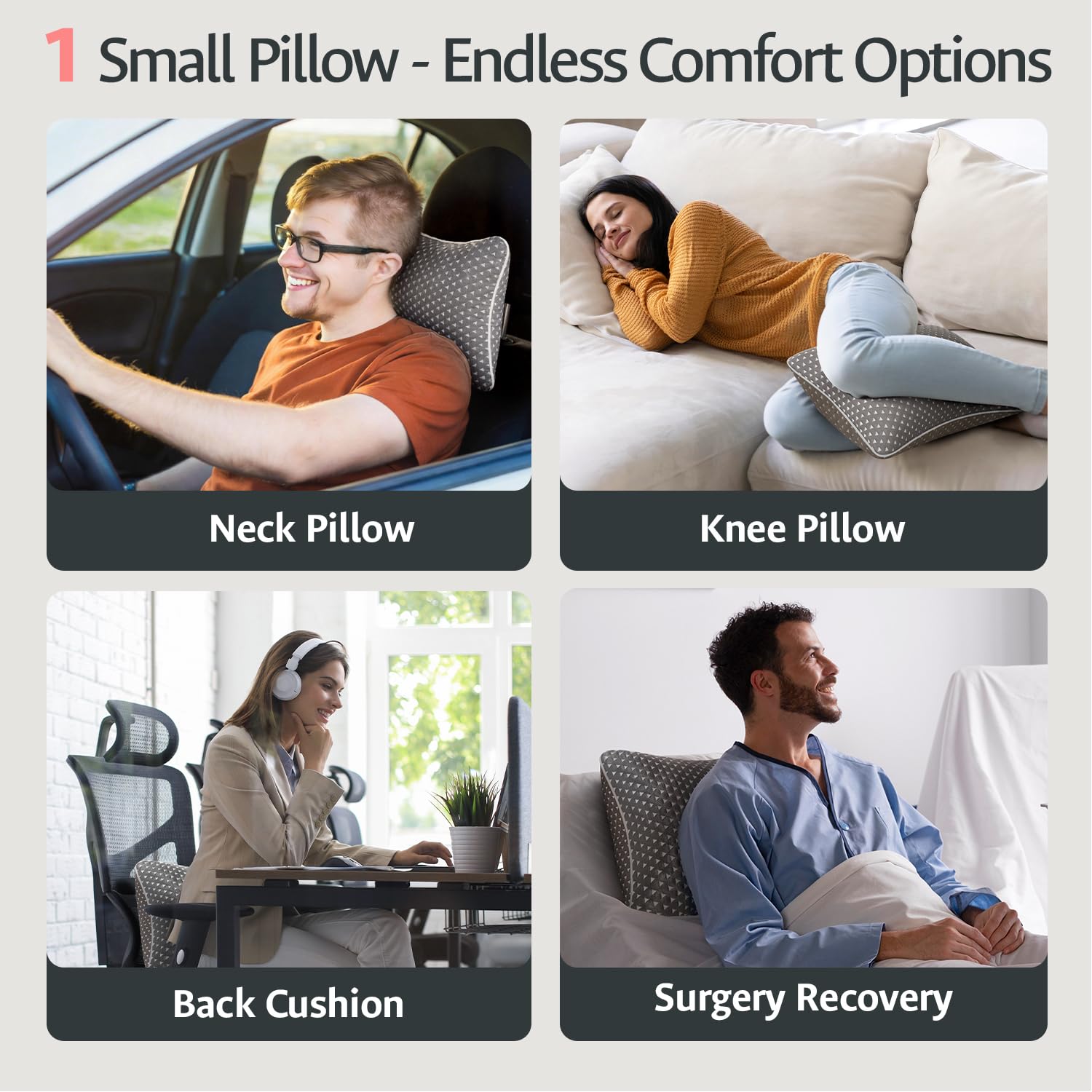 FulOcean travel pillow suited for planes, cars, and hotel rooms for better rest.
