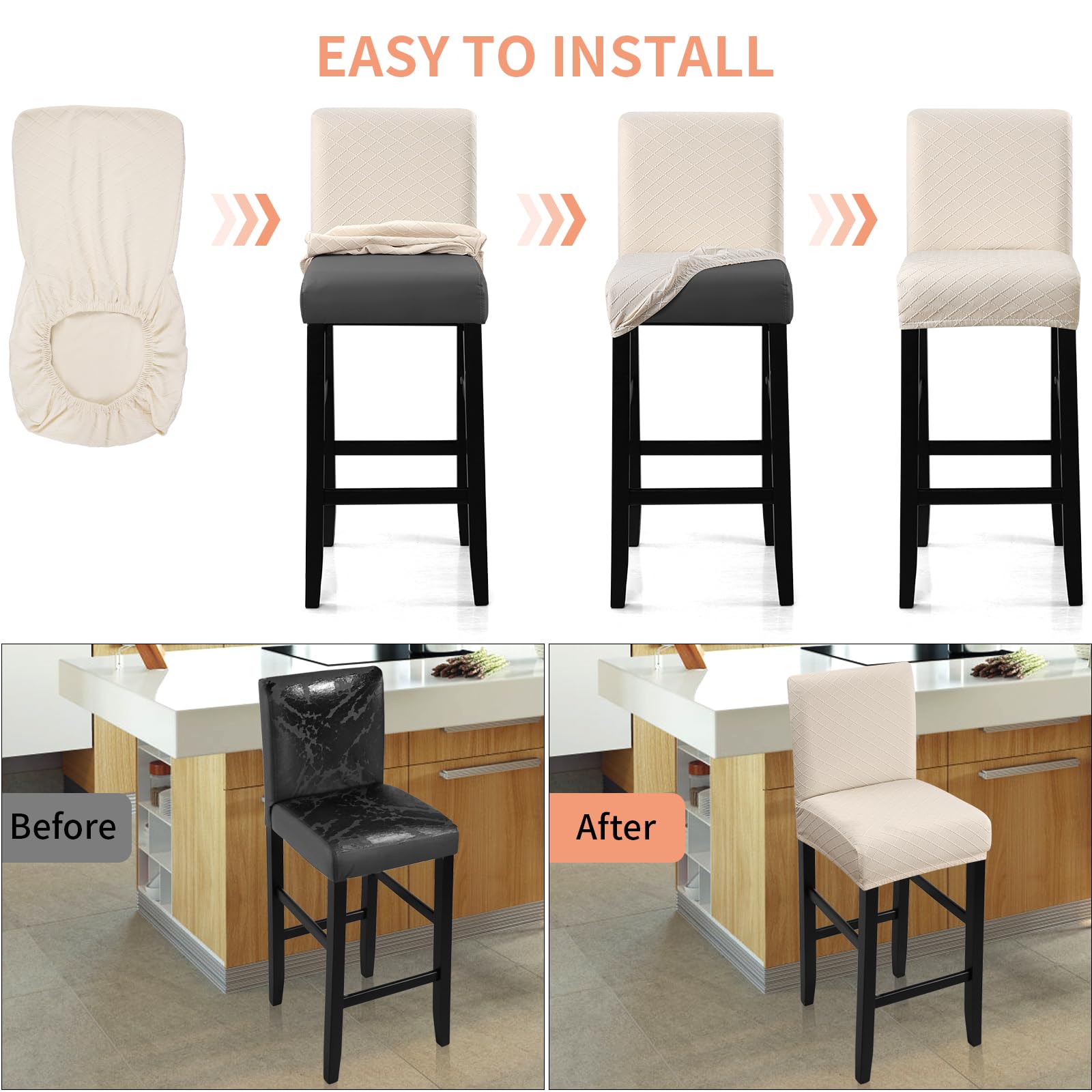 Fuloon waterproof bar stool cover durability guards chairs against daily wear.