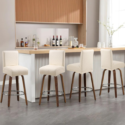 Fuloon waterproof bar stool cover seat view highlights durable, stain-resistant fabric.