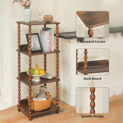 Fultyle Book Shelf Display Stand showcases plants and decor attractively.
