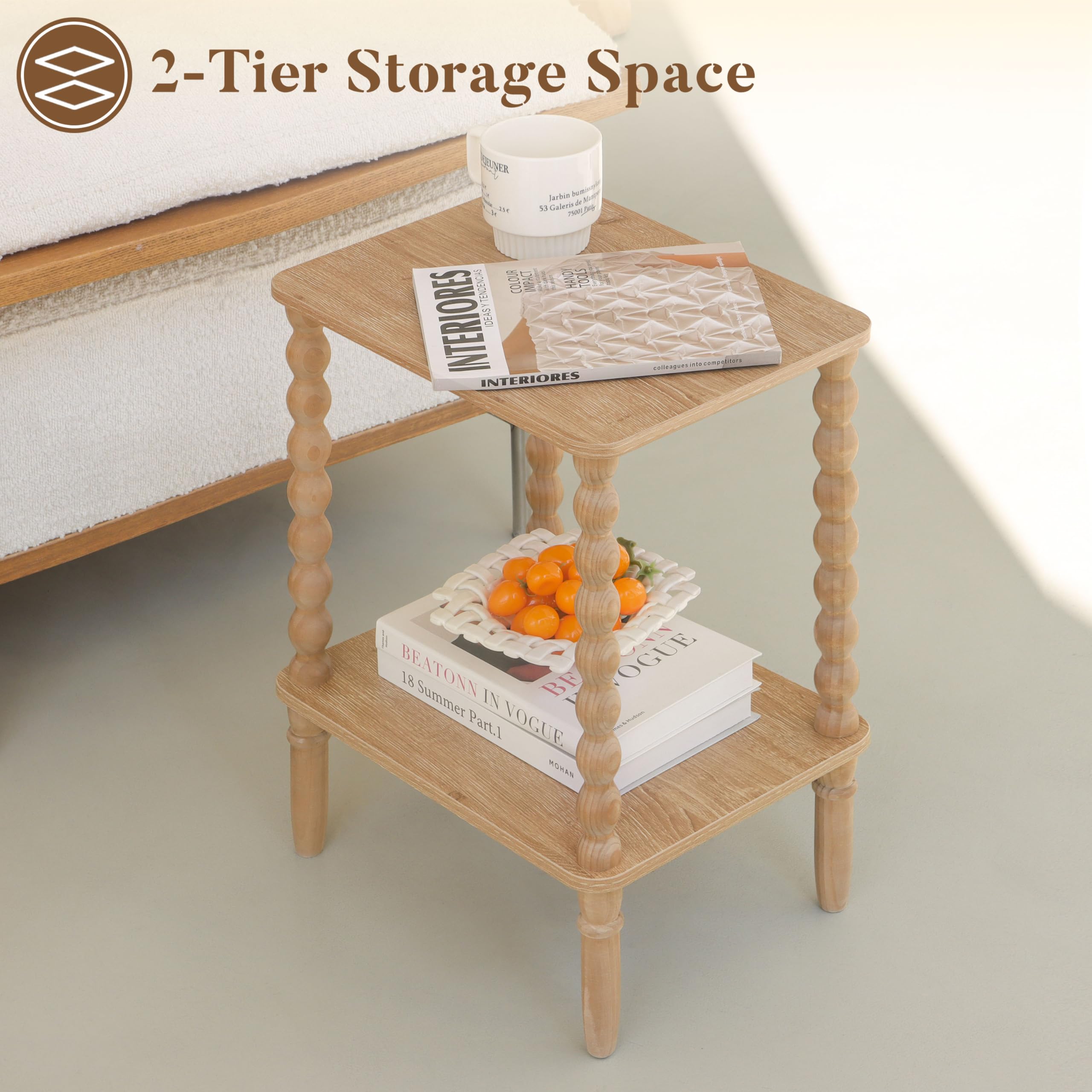 Fultyle End Table compact dimensions fit small rooms without crowding