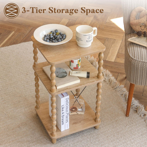 Fultyle end table easy-assembly with clear steps and no tools required.
