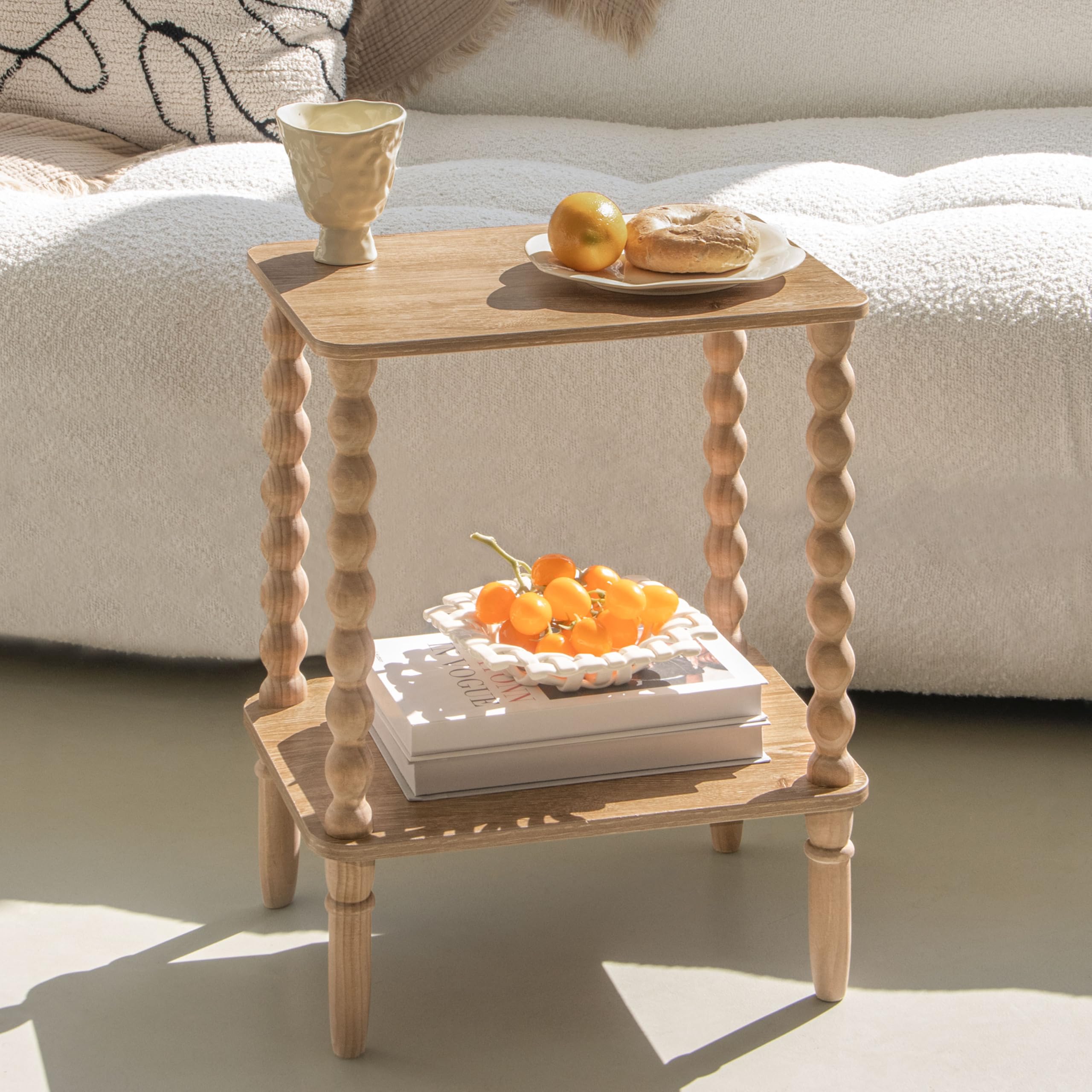 Fultyle End Table supports versatile use as sofa side or nightstand
