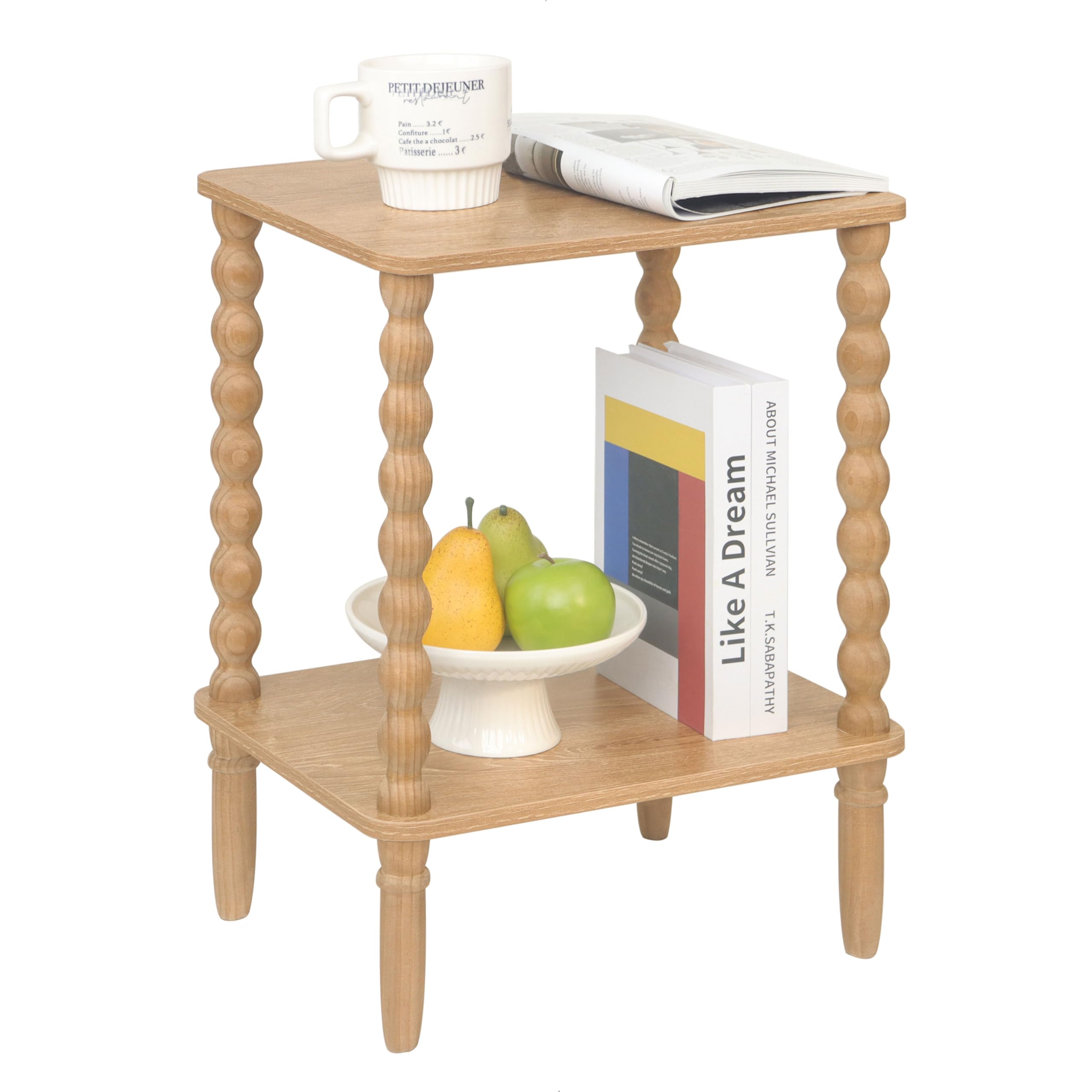 Fultyle End Table with walnut surface adds warm style and convenient surface space