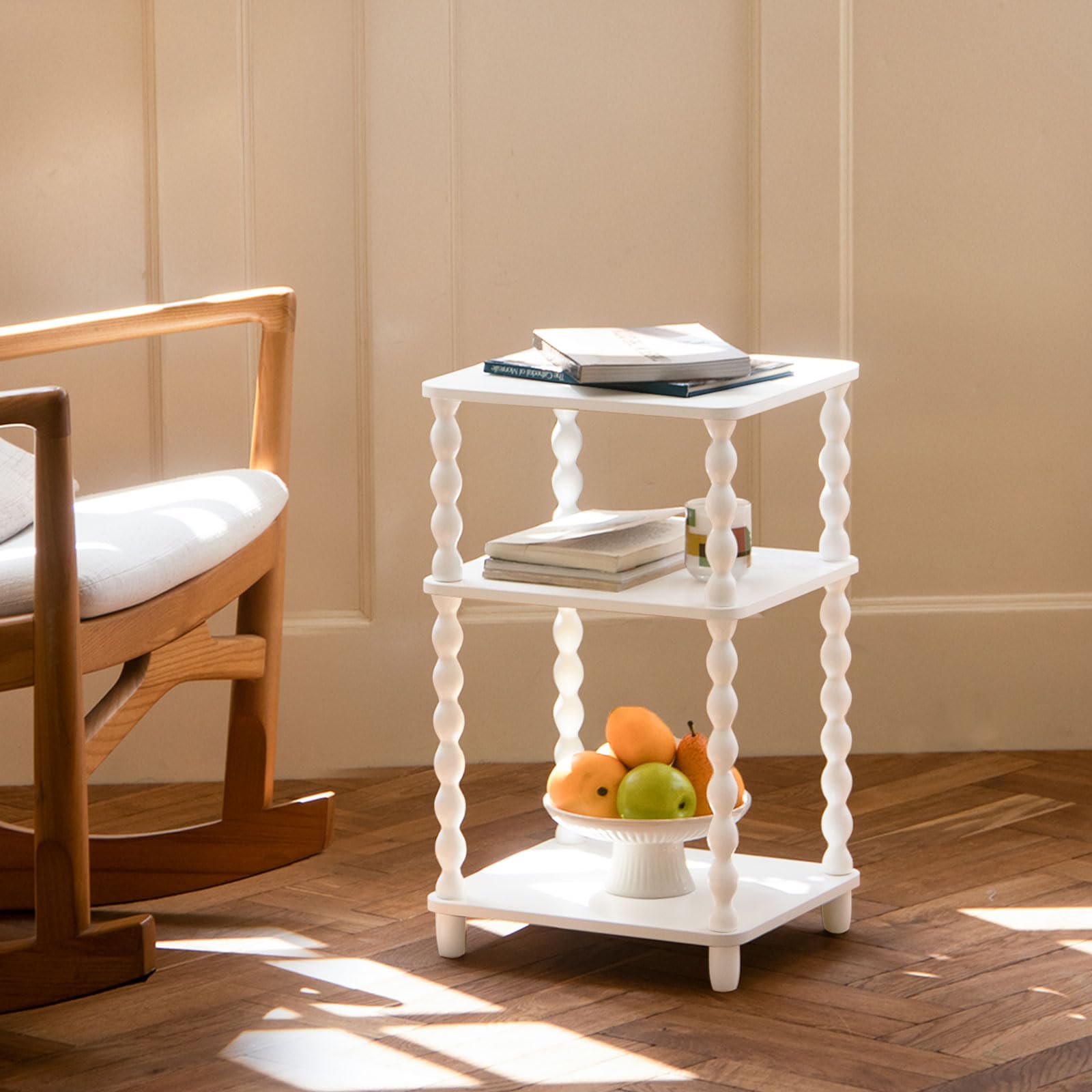 Fultyle End Table water-resistant surface cleans easily after spills.