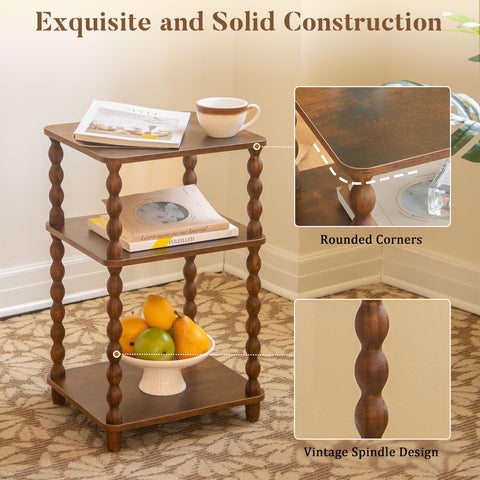 Fultyle nightstand built with sturdy MDF and solid wood legs for stability.