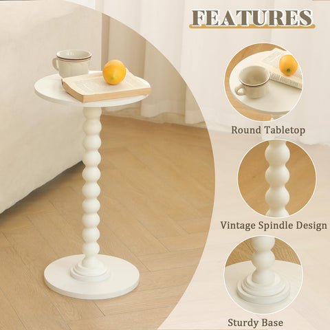 Fultyle round table offers versatile placements as end table or plant stand