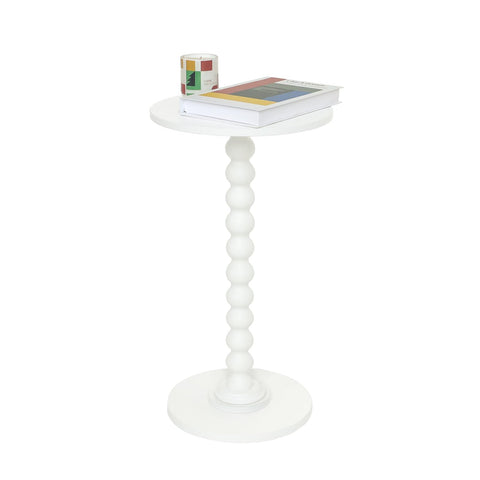 Fultyle round side table with rounded top enhances safety and style
