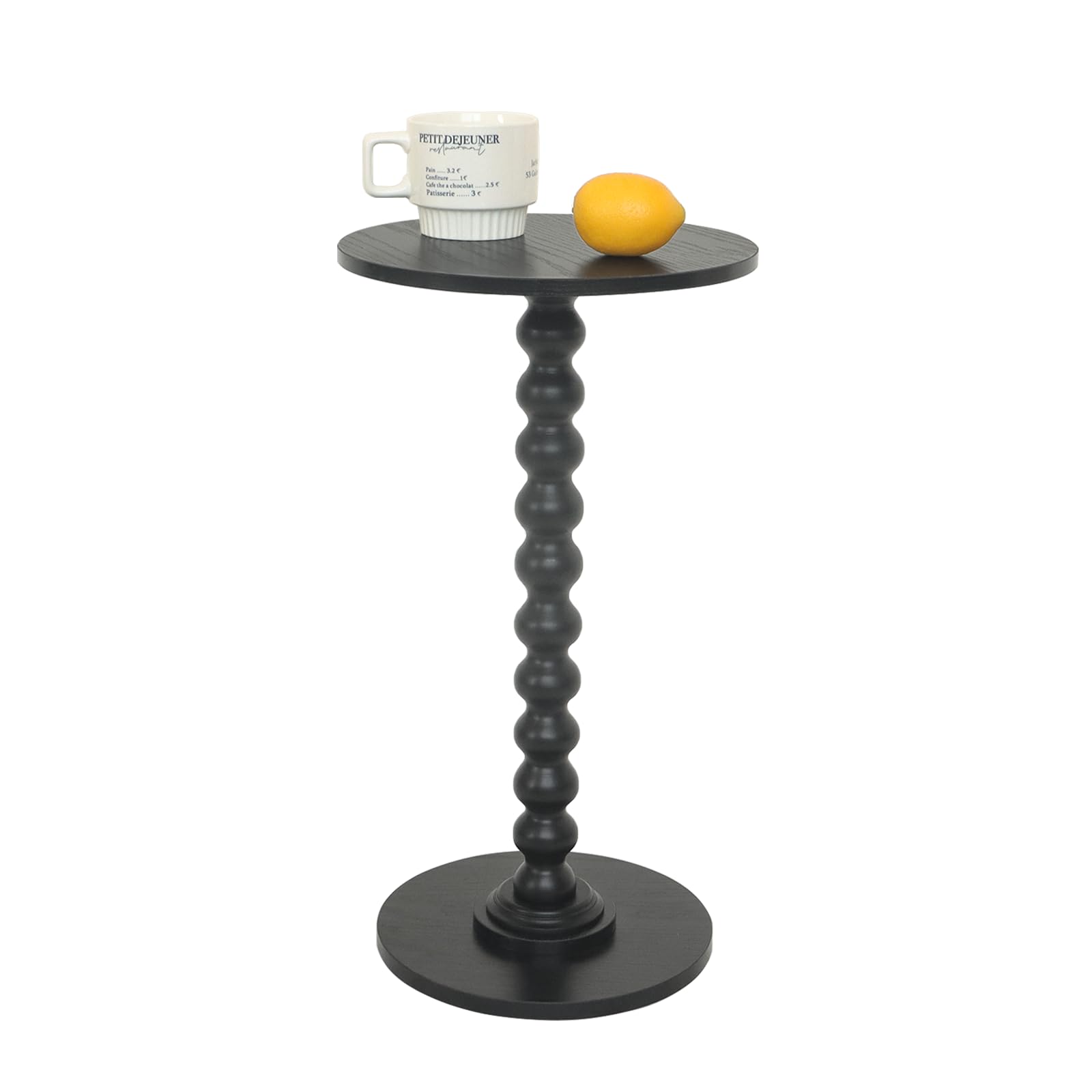 Fultyle round side table top view showing compact size for small spaces