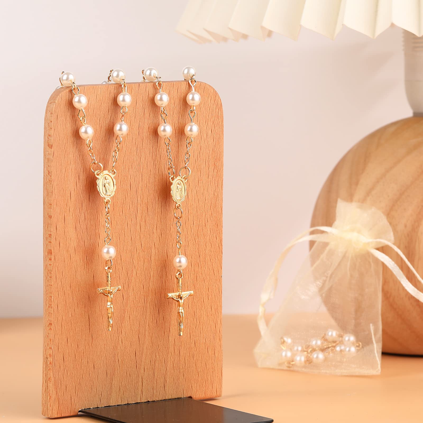 Fumete gold-plated mini rosary, ideal for celebrations.