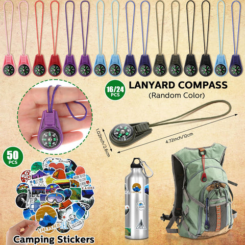 Fumete mini compasses with nylon accents for outdoor exploration