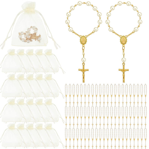 Fumete mini rosary favors for baptism, compact and colorful keepsakes.