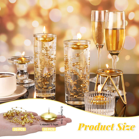 Fumete unscented gold candles provide ambiance without overpowering catering aromas