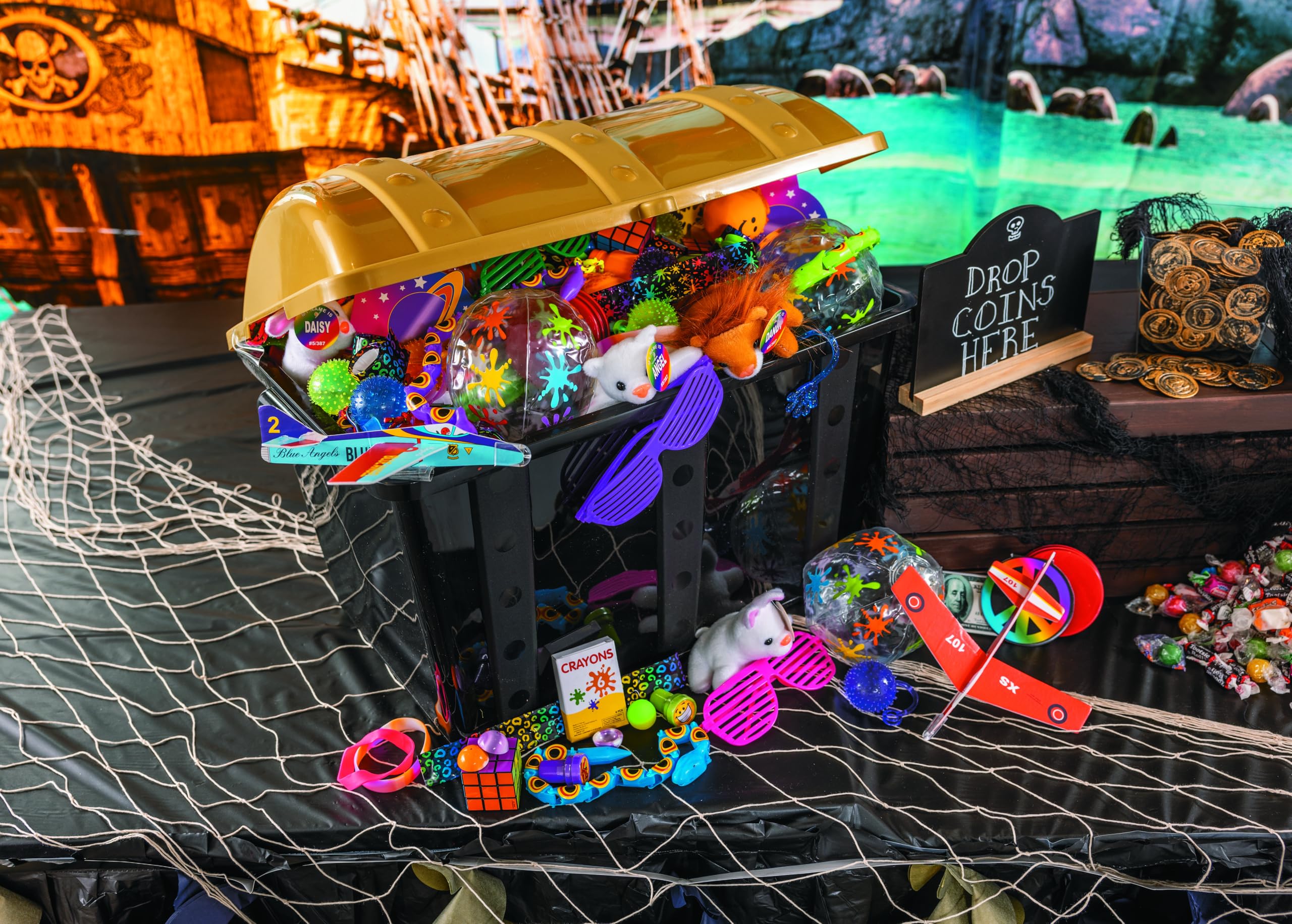 Fun Express treasure chest office-home option stores toys and rewards neatly