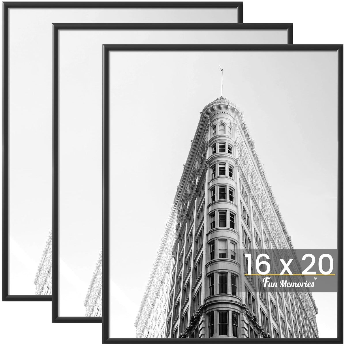 Fun Memories 16x20 scratch-proof poster frame with lightweight protection for photos