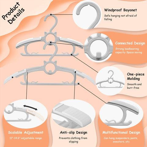 Funamily hangers include clips for socks or towels in laundry day