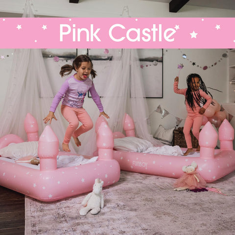 Soft flocked sleeping surface supports cozy nights for kids during trips