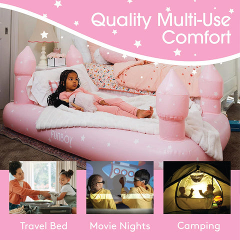FUNBOY Pink Castle travel bag included for simple storage and transport