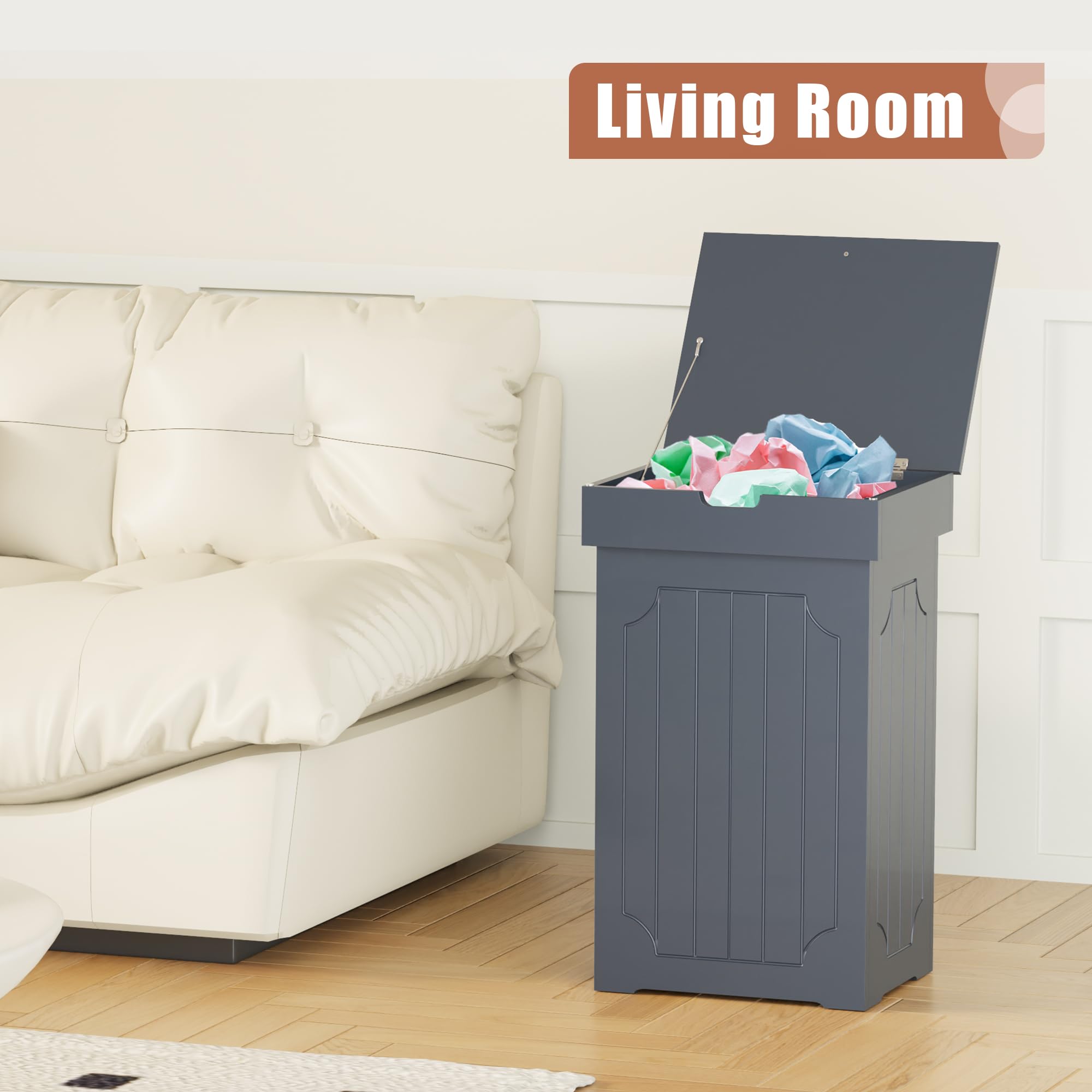 Function Home trash can cabinet during assembly demonstrates simple tool-free setup.