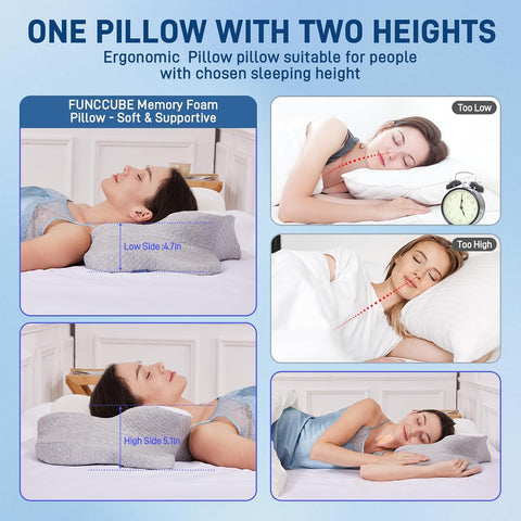 FUNCCUBE breathable pillowcase grey white aids air flow and cooling