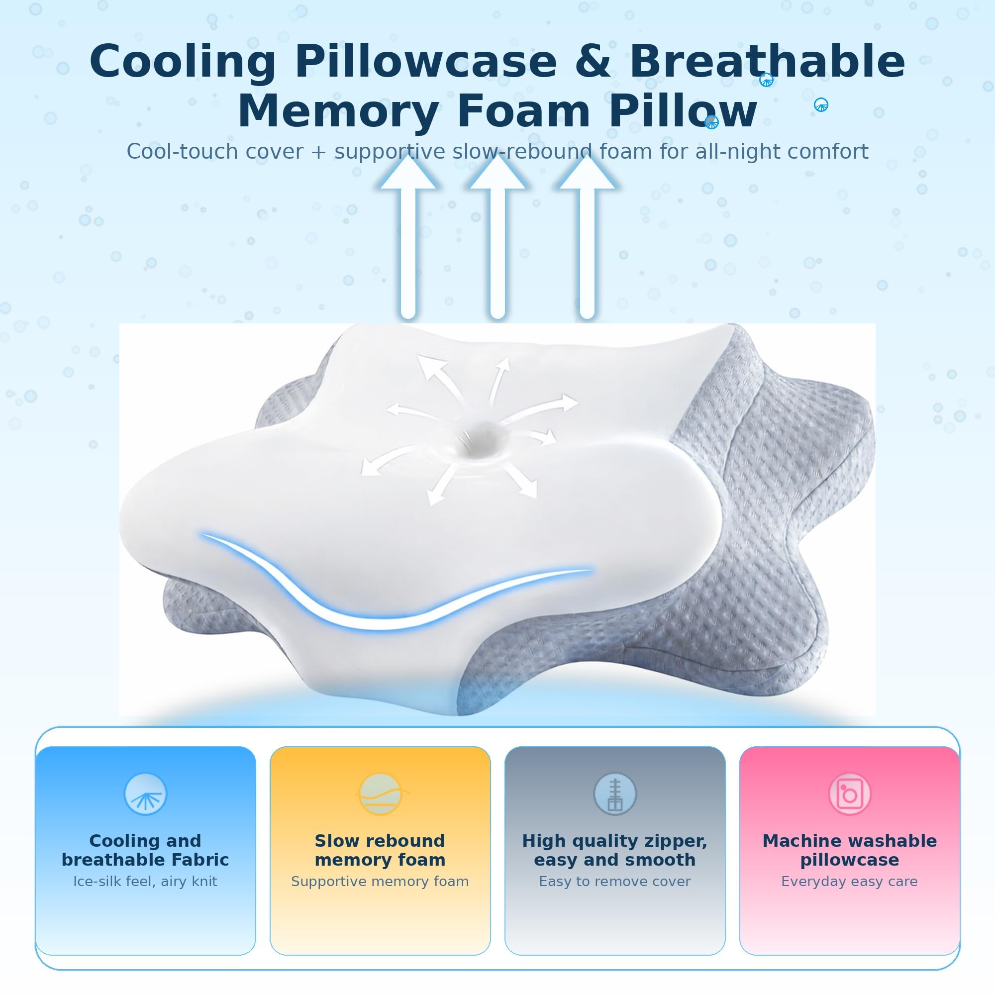 FUNCCUBE pillow cover texture closeup shows soft, durable surface