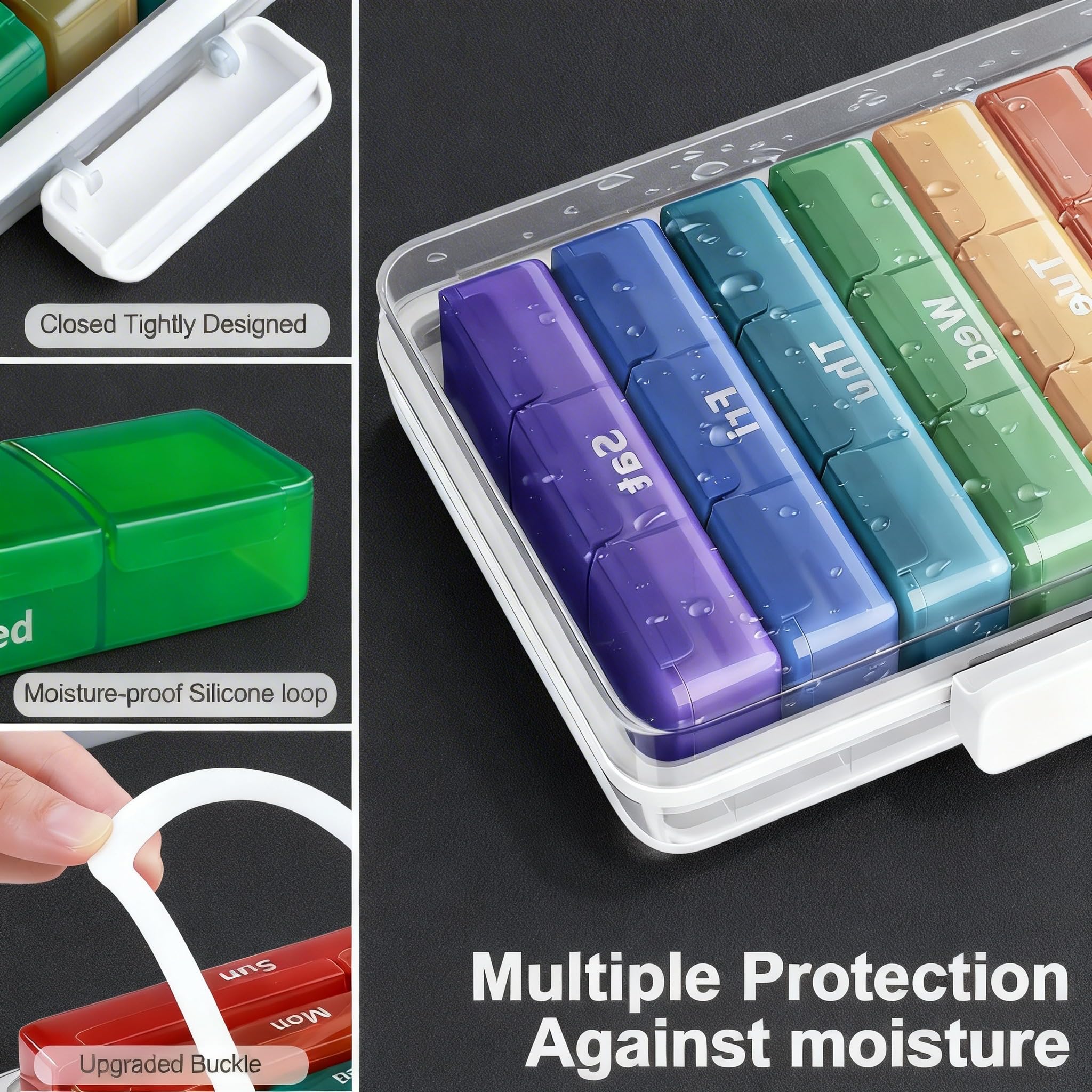 Transparent removable trays by funest create easy visibility for pills and supplies