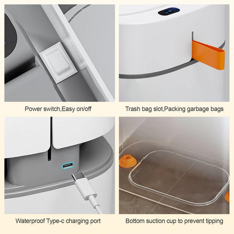 Funest smart trash can bathroom and kitchen use