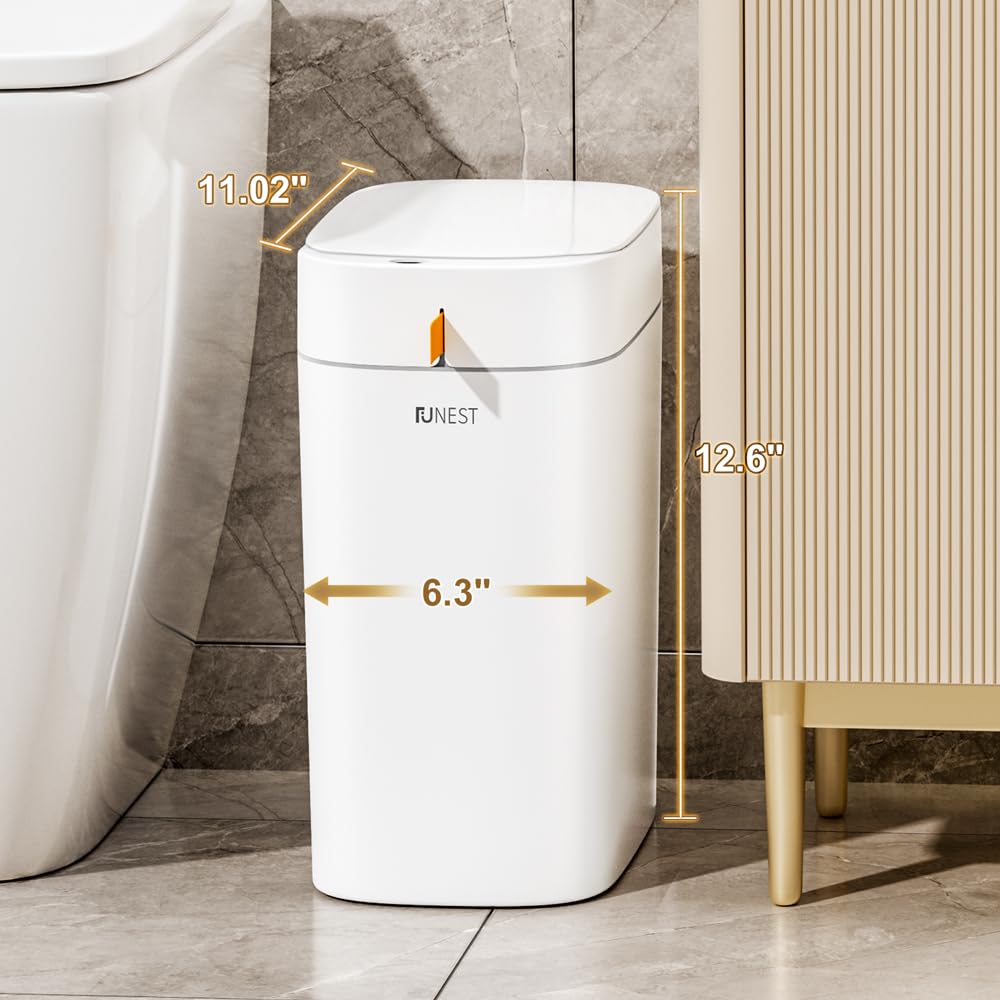 Funest smart trash can IPX5 waterproof for humid spaces