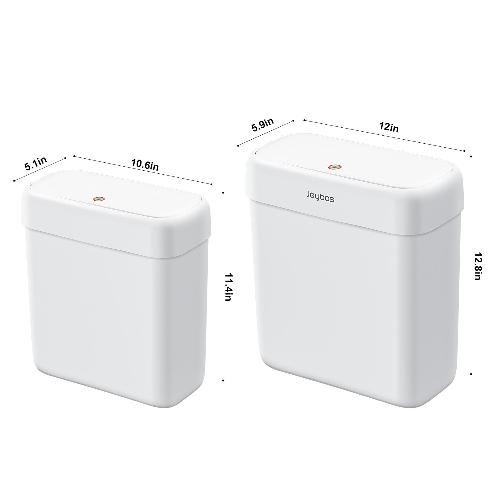 Funest smooth-surface trash bin is quick to wipe clean.
