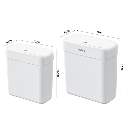 Funest smooth-surface trash bin is quick to wipe clean.