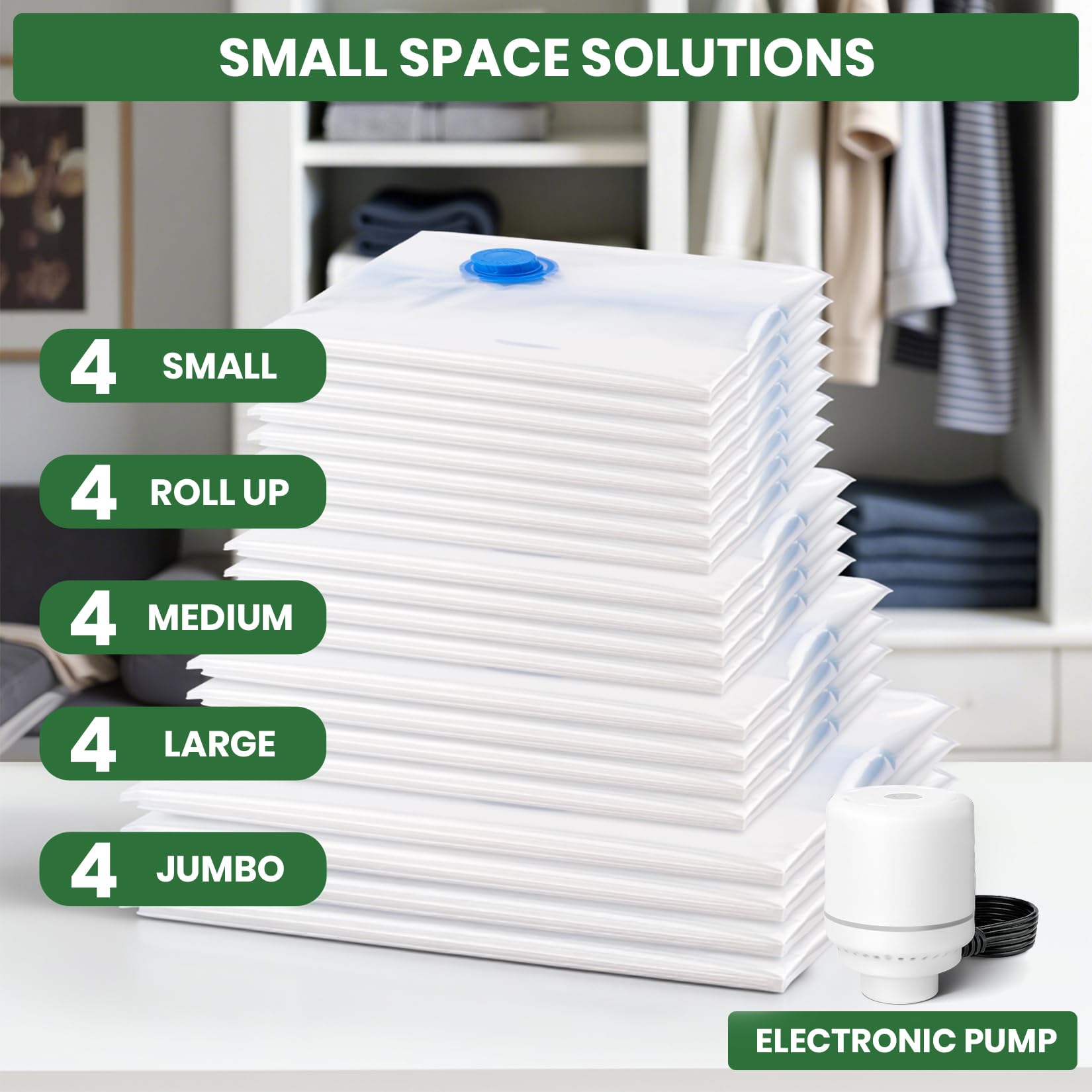 FUNFERY electric pump action, speeds up compacting for busy travelers.