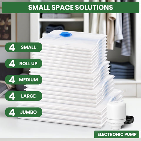 FUNFERY electric pump action, speeds up compacting for busy travelers.