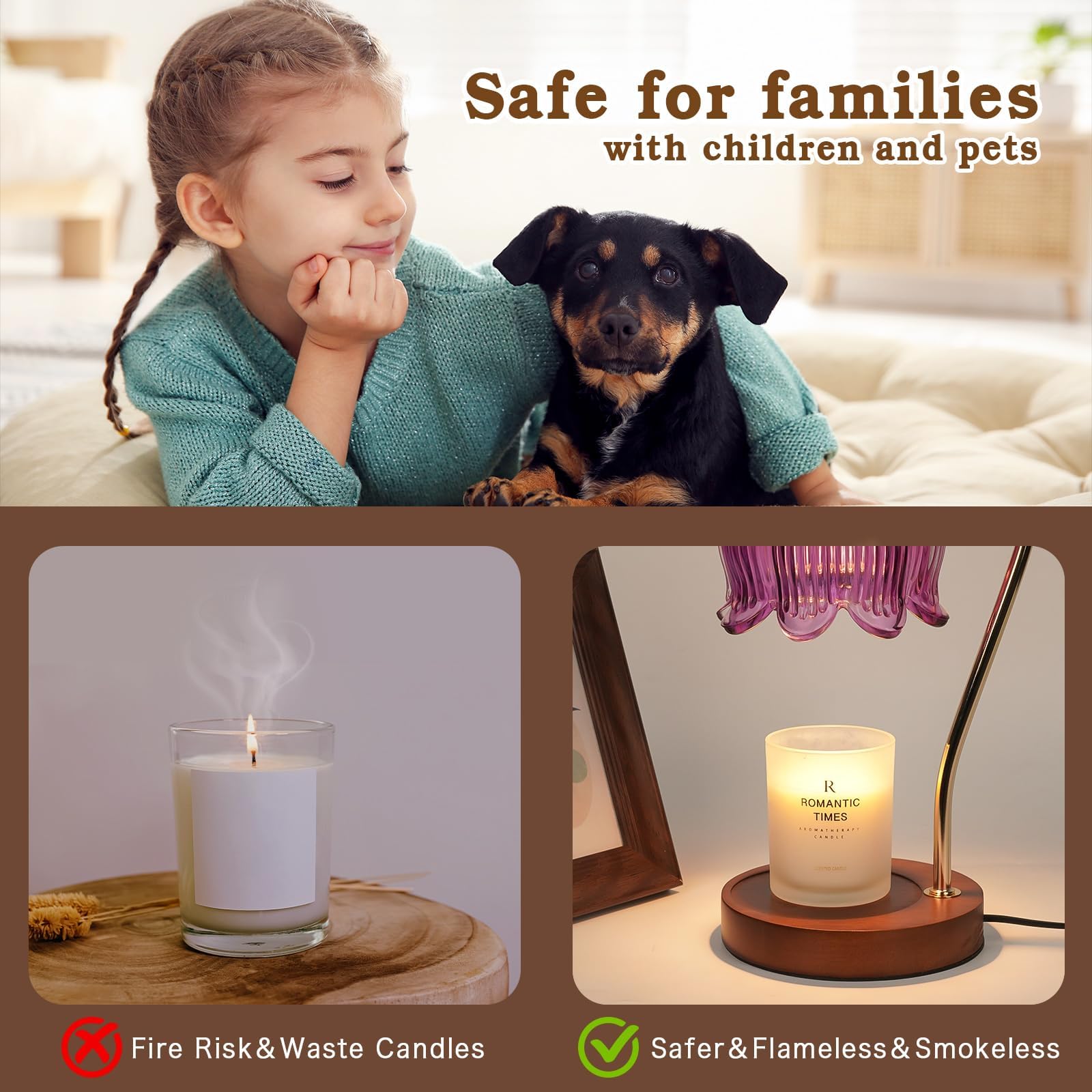 Funistree bedroom candle warmer—adds warm ambiance to evenings.