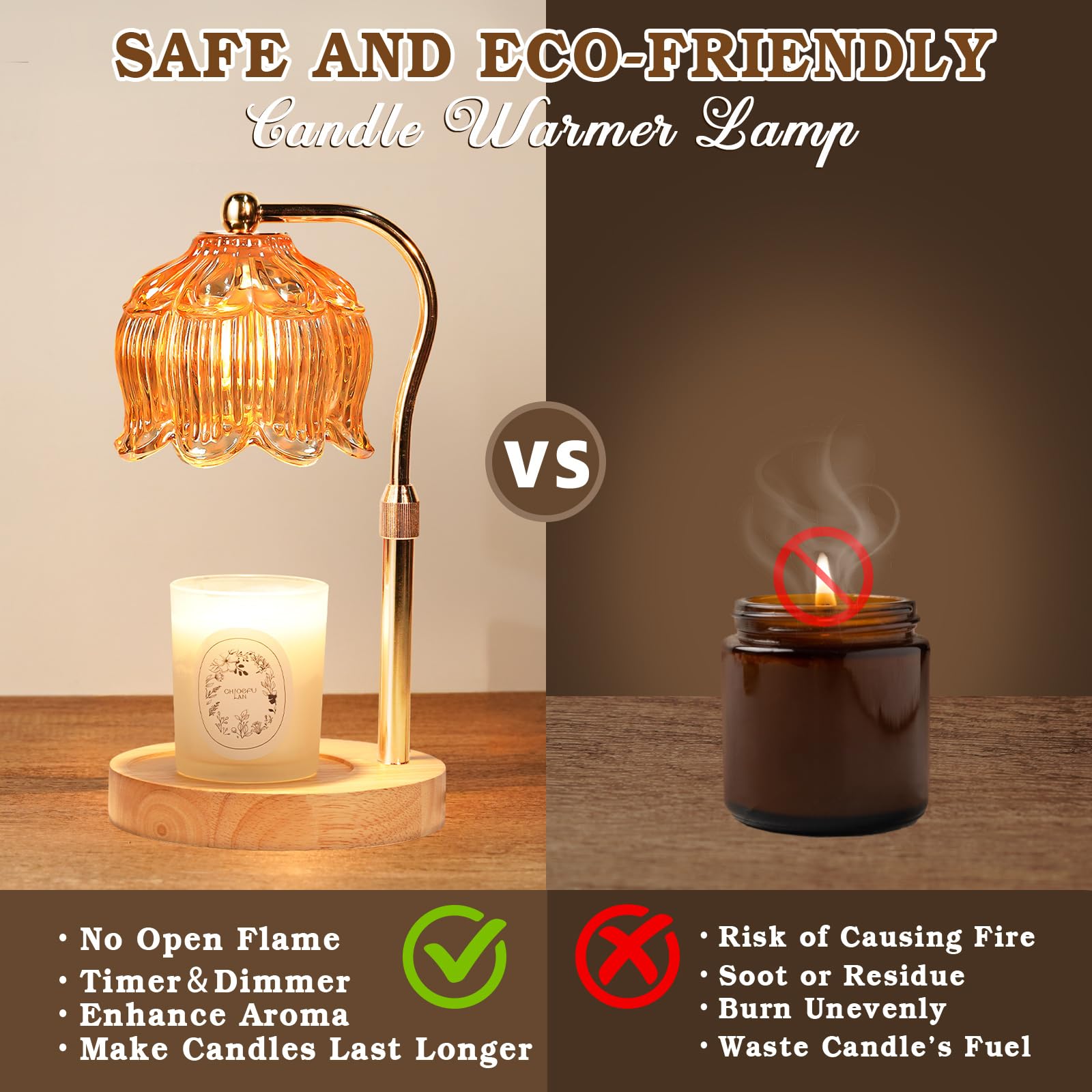 Funistree jar candle warmer helps optimize wax use while filling spaces with scent.