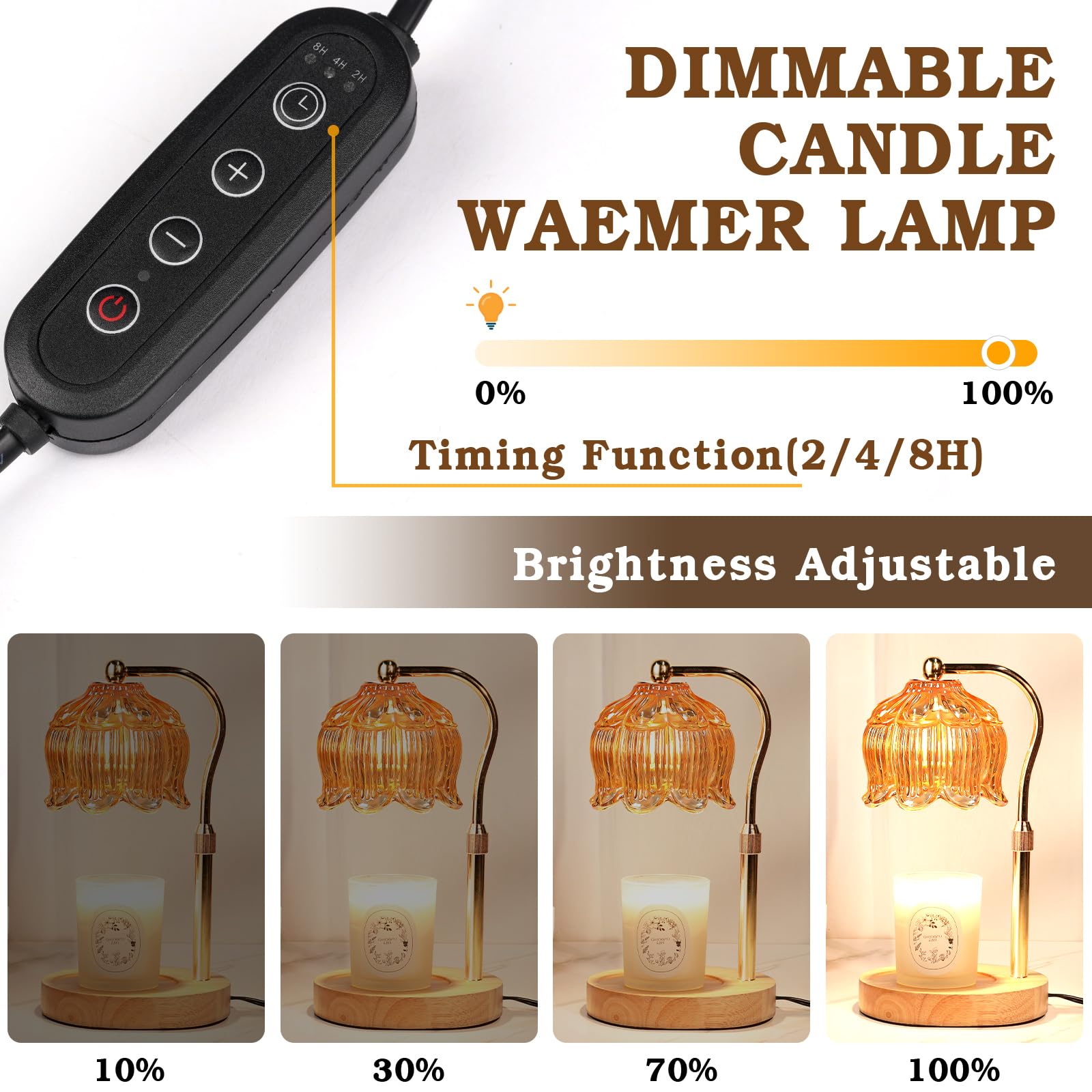 Funistree candle warmer lamp timer enables auto shut-off for convenient use.