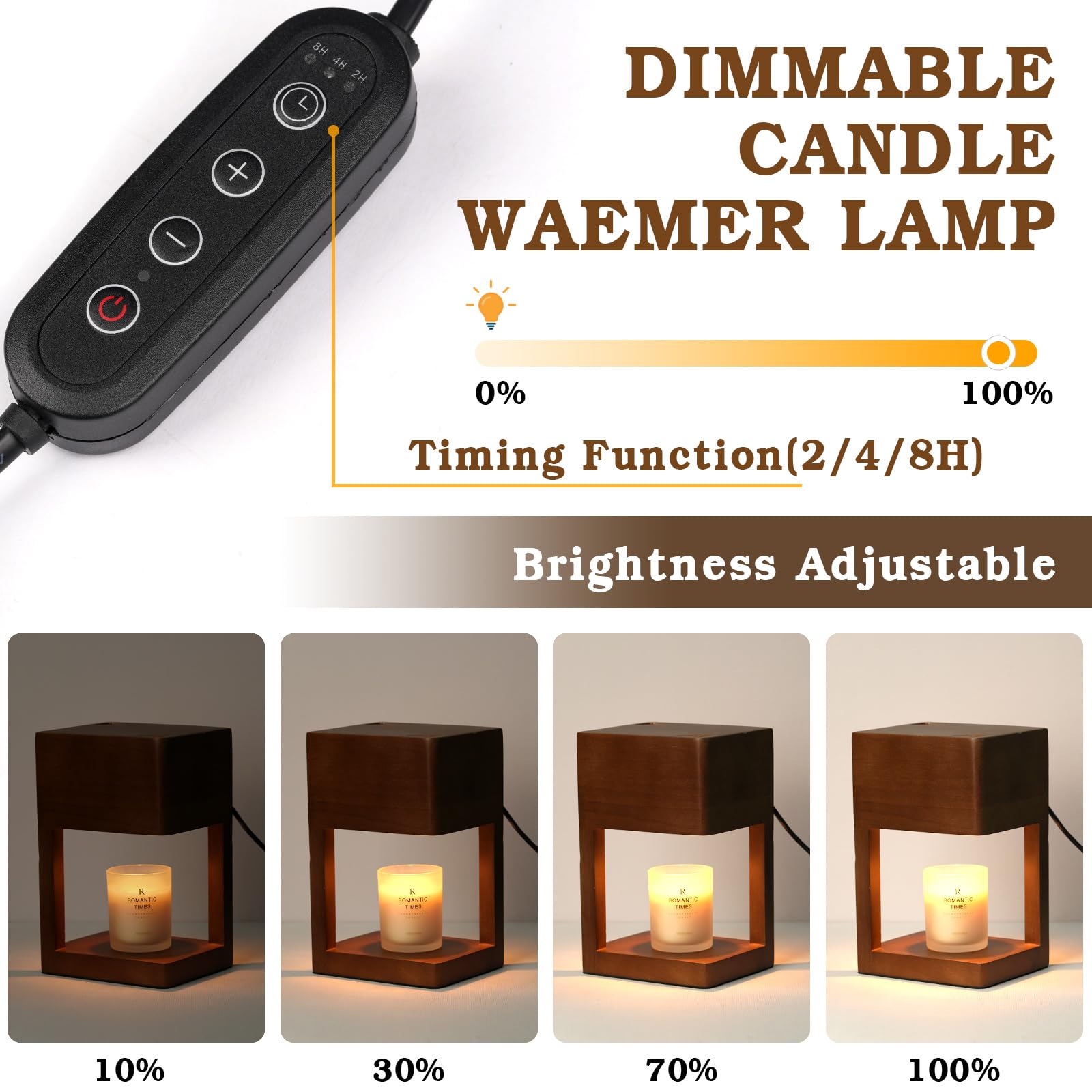 Funistree candle warmer lamp melts jar candles evenly for cozy evenings