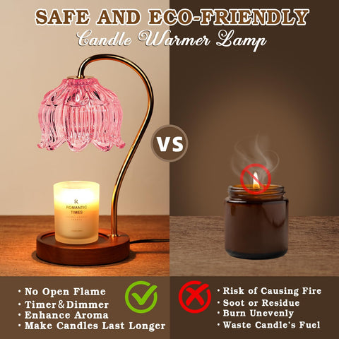 Funistree pink warmer with four brightness levels for mood lighting.