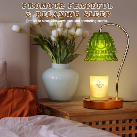 Funistree home decor candle warmer adds warmth to bedroom or living room.