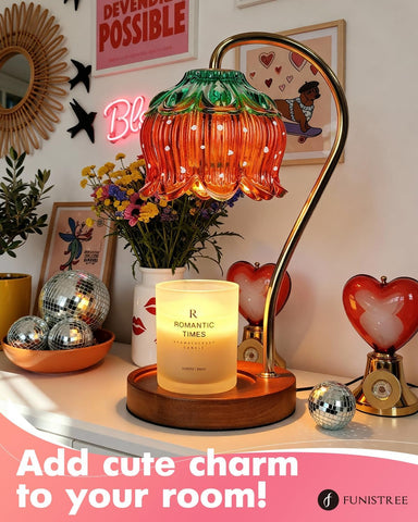 Funistree candle warmer in living room setup demonstrates steady fragrance release