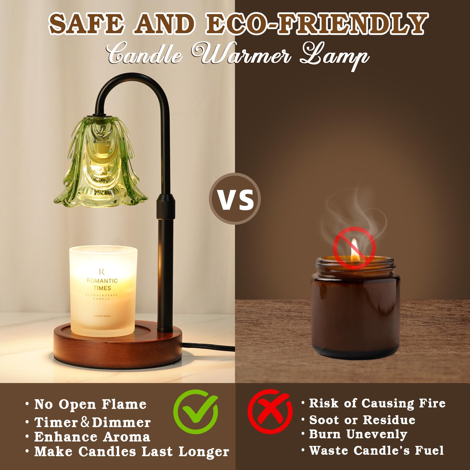 Funistree timer function candle warmer helps set perfect mood with shut-off.