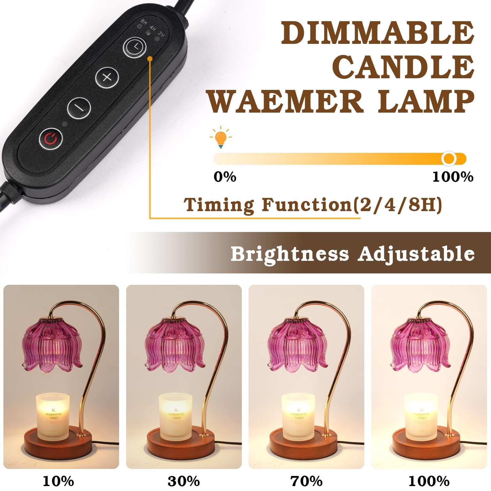 Funistree two-bulb vintage warmth lamp—even melt and soft illumination.