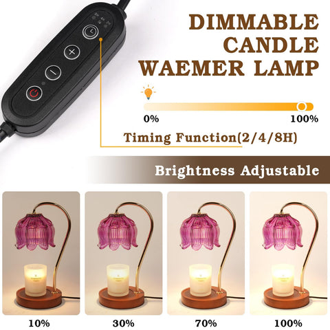 Funistree two-bulb vintage warmth lamp—even melt and soft illumination.