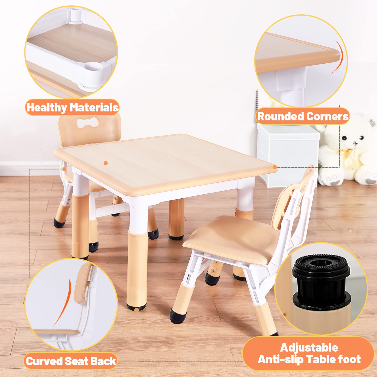 FUNLIO kids set shows arts and crafts use with cleanable surface.