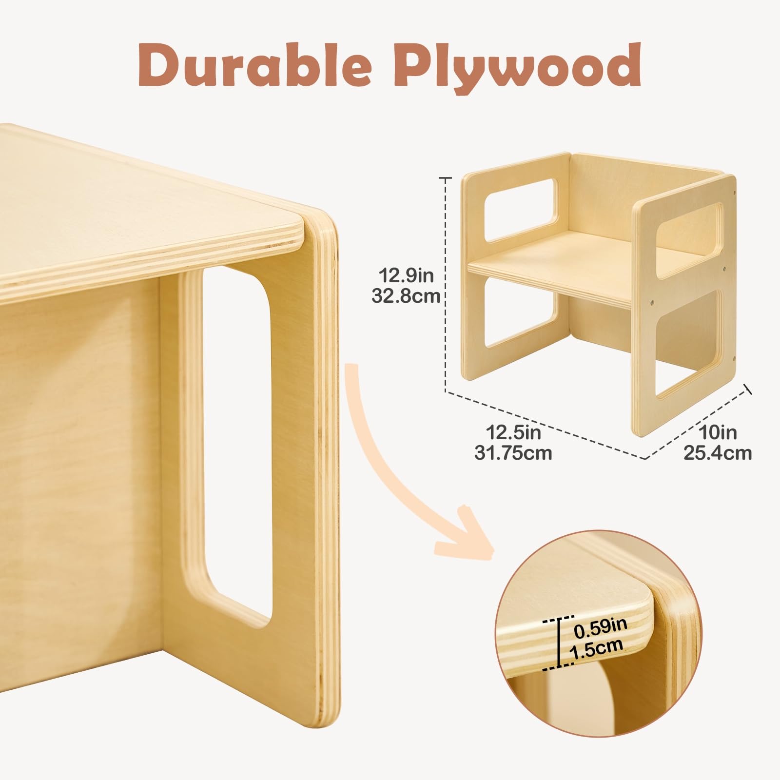FUNLIO lightweight design and rounded handles aid portability for activities.